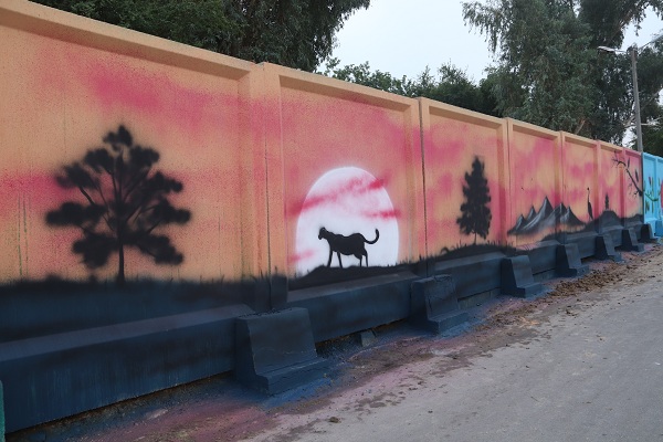 زیبا سازی و نقاشی متنوع دیواری در معابر شهر رامهرمز