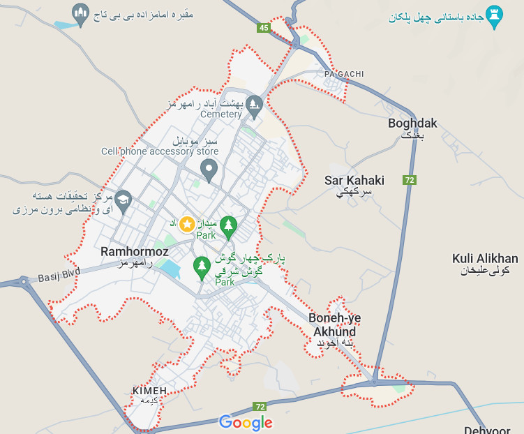 نقشه رامهرمز